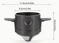Smart thermos with digital thermometer - black