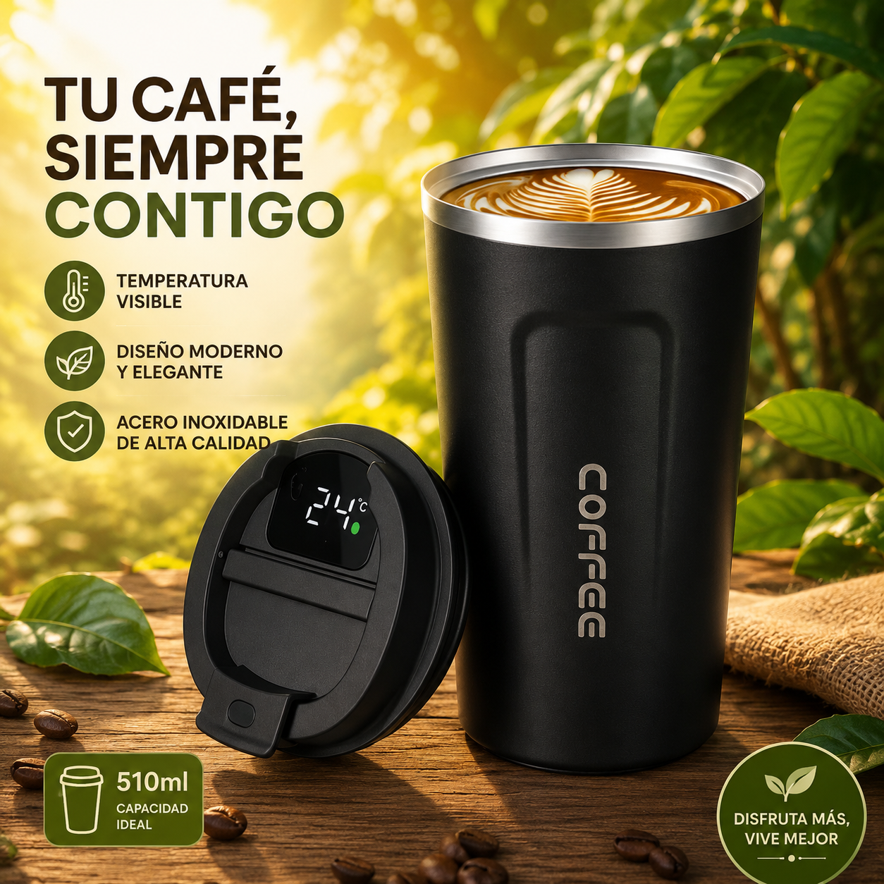 Termo con termómetro digital